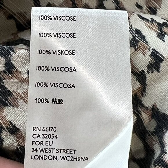 Free People French Quarter Mini Wrap Dress Size XS Brown Black Print NWT - Picture 14 of 14